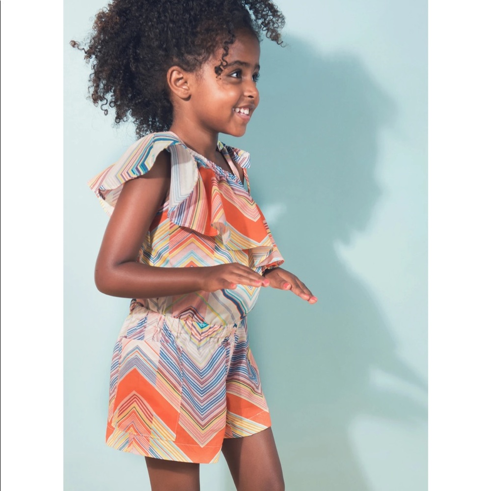 multicolored girls romper